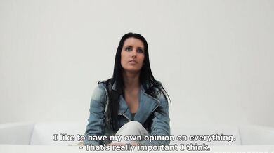 21 year old dark haired amateur fucked at casting