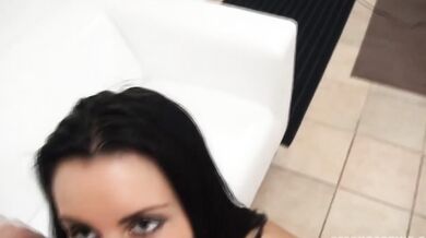 21 year old dark haired amateur fucked at casting